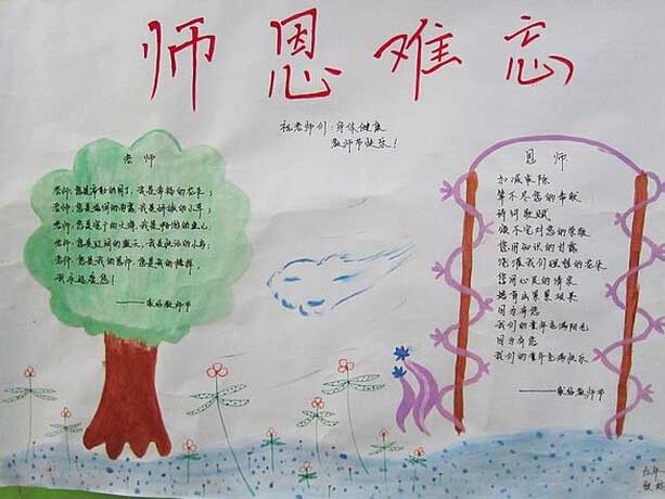 感恩老師手抄報(bào)圖片