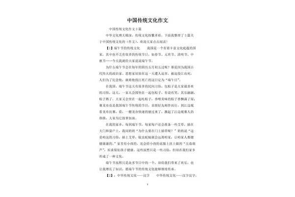 傳統(tǒng)文化作文